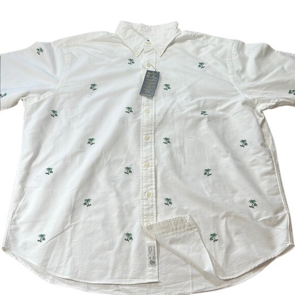 Ralph Lauren Palm Tree Print Button Down Shirt Short‎ Sleeve 1X - Picture 2 of 9